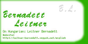 bernadett leitner business card